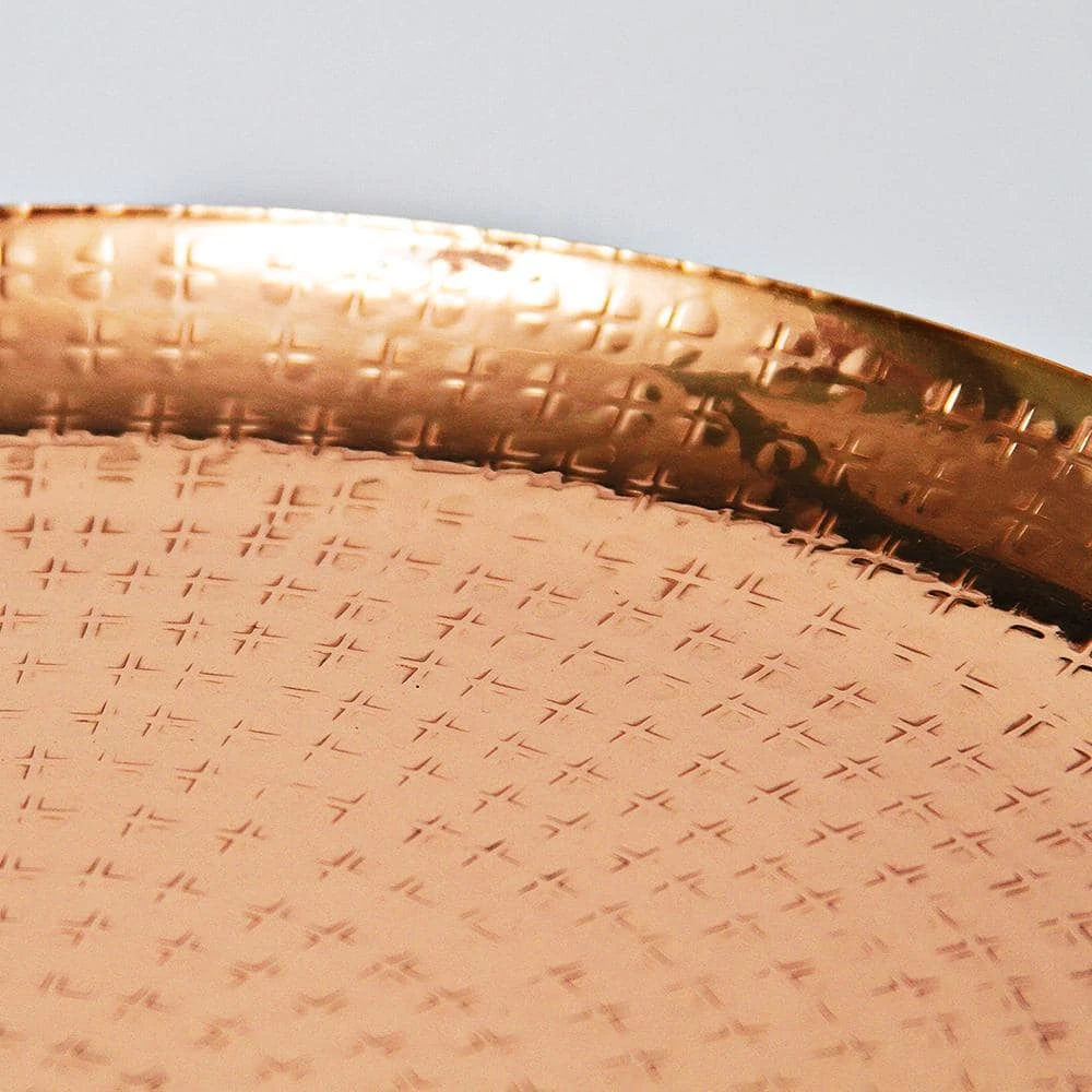 13 in. 100% Pure Hammered Copper Charger Plate For Thanksgiving, Christmas, Holidays and Everyday Use or Home Decor by Alchemade 5 13 in. 100% Pure Hammered Copper Charger Plate For Thanksgiving, Christmas, Holidays and Everyday Use or Home Decor by Alchemade - Image 3