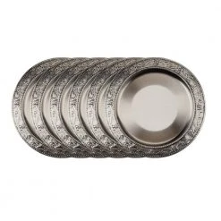 13 in. Antique Embossed Victoria Charger Plates (Set of 6) by Old Dutch