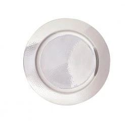 13 in. Stainless Steel Hammered Charger Plates (Set of 6) by Old Dutch