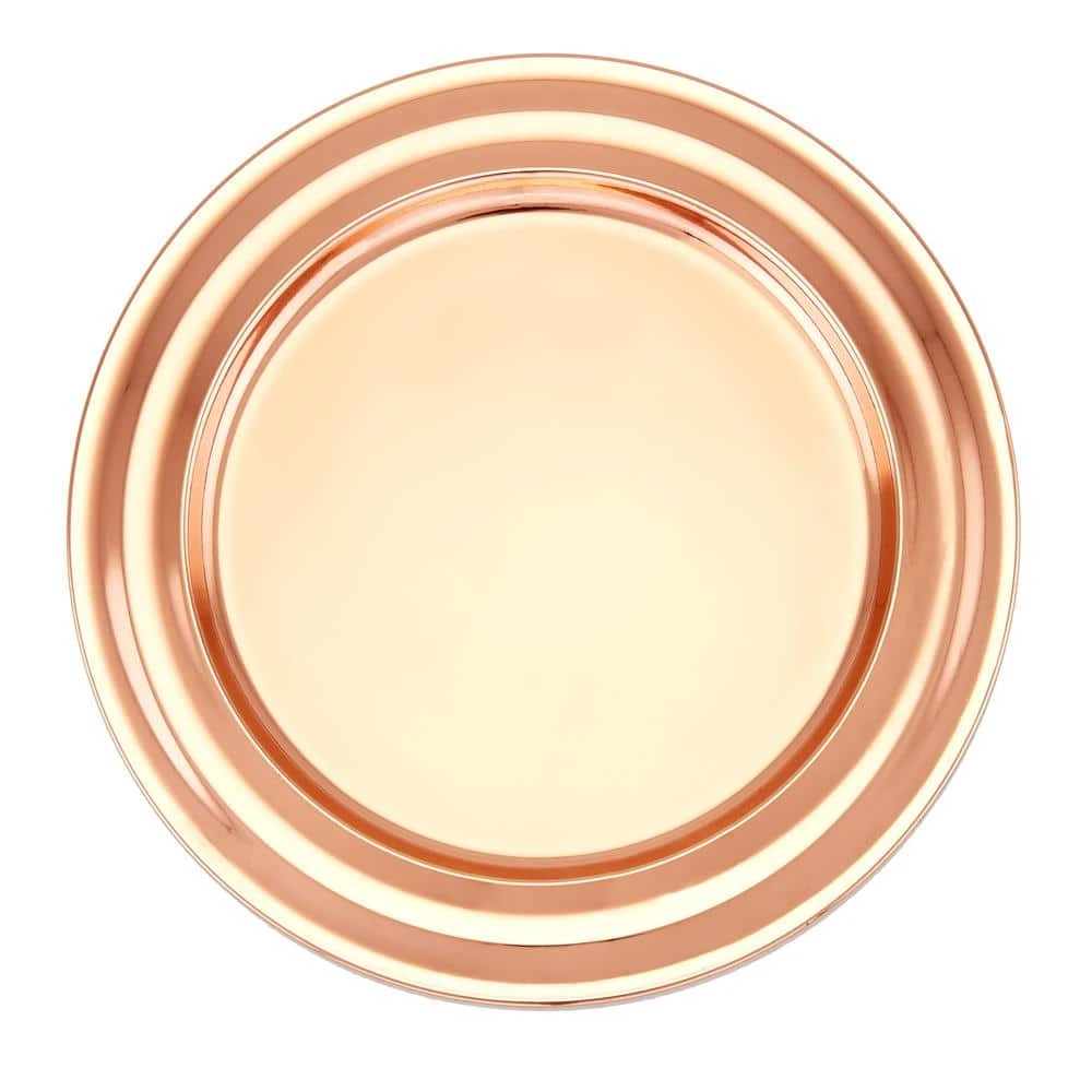 13 in. Decor Copper Collar Rim Charger Plates (Set of 6) by Old Dutch 4 13 in. Decor Copper Collar Rim Charger Plates (Set of 6) by Old Dutch - Image 2