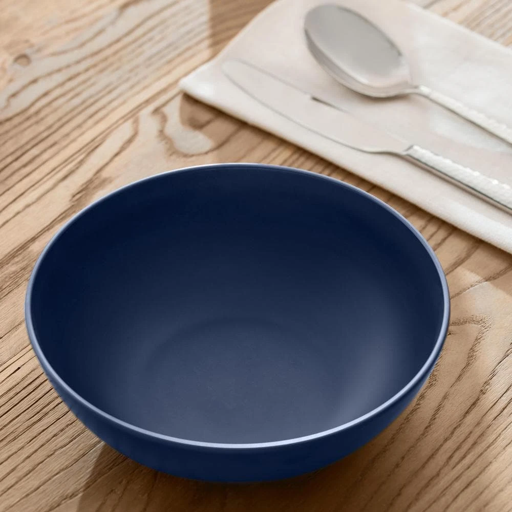 Taryn Melamine Dinner Bowls in Matte Midnight Blue (Set of 6) by StyleWell 5 Taryn Melamine Dinner Bowls in Matte Midnight Blue (Set of 6) by StyleWell - Image 3