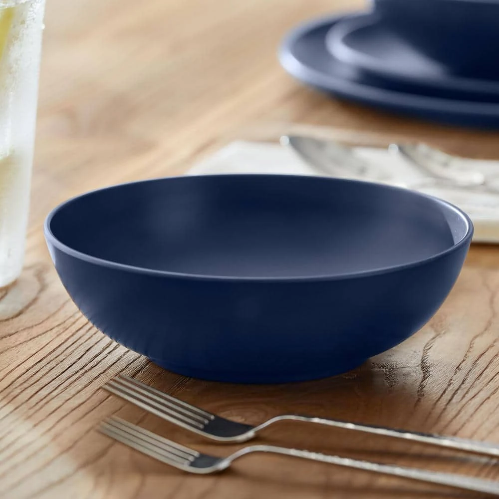 Taryn Melamine Dinner Bowls in Matte Midnight Blue (Set of 6) by StyleWell 6 Taryn Melamine Dinner Bowls in Matte Midnight Blue (Set of 6) by StyleWell - Image 4