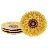 Sunset Sunflower Multi-color 3-D Dessert Plate (Set of 4) by Certified International