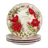 Winter's Medley Multi-Colored Dinner Plates Set of 4 by Certified International