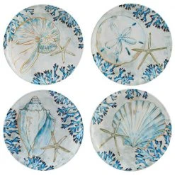 Playa Shells 16-Piece Earthenware Dinnerware Set (Service Set for 4) by Certified International -Dinnerware Shop multi colored certified international dinnerware sets 89027rm 4f 1000
