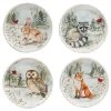 Winter's Walk Multi-Colored Dessert Plates Set of 4 by Certified International -Dinnerware Shop multi colored certified international salad plates dessert plates 29016set4 64 1000