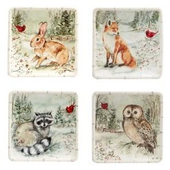 Winter's Walk Multi-Colored Canape Plates Set of 4 by Certified International 6 Winter's Walk Multi-Colored Canape Plates Set of 4 by Certified International -Dinnerware Shop multi colored certified international salad plates dessert plates 29024set4 c3 1000