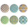 Damask Floral 6 in. Multicolored Canape Plate (Set of 6) by Certified International -Dinnerware Shop multi colored certified international salad plates dessert plates 45171set6 64 1000