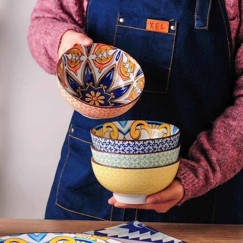 Jasmin 16-Piece Porcelain Multi-Colors Dinnerware Sets (Service for 4) by vancasso 10 Jasmin 16-Piece Porcelain Multi-Colors Dinnerware Sets (Service for 4) by vancasso - Image 8