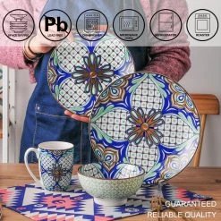 Jasmin 16-Piece Porcelain Multi-Colors Dinnerware Sets (Service for 4) by vancasso 12 Jasmin 16-Piece Porcelain Multi-Colors Dinnerware Sets (Service for 4) by vancasso -Dinnerware Shop multi colors vancasso dinnerware sets vc jasmin sl 4f 1000