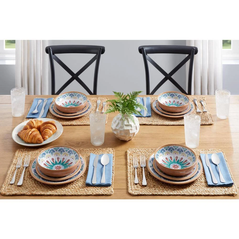 Azria Melamine Dinner Bowls in Multicolor Medallion (Set of 6) by Home Decorators Collection 7 Azria Melamine Dinner Bowls in Multicolor Medallion (Set of 6) by Home Decorators Collection - Image 5