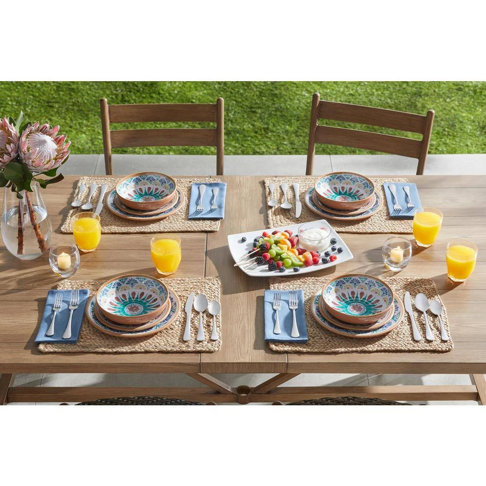 Azria Melamine Salad Plates in Multicolor Medallion (Set of 6) by Home Decorators Collection 4 Azria Melamine Salad Plates in Multicolor Medallion (Set of 6) by Home Decorators Collection - Image 2