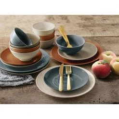 Siterra Painter's Palette 16-Piece Stoneware Dinnerware Set by Sango -Dinnerware Shop multi sango dinnerware sets 4128mx800acy46 31 1000