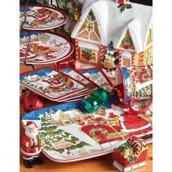 Santa's Workshop 11 in. Multicolored Earthenware Dinner Plate (Set of 4) by Certified International 8 Santa's Workshop 11 in. Multicolored Earthenware Dinner Plate (Set of 4) by Certified International -Dinnerware Shop multicolor certified international dinner plates 37270set4 4f 1000