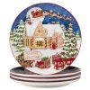 Santa's Workshop 11 in. Multicolored Earthenware Dinner Plate (Set of 4) by Certified International -Dinnerware Shop multicolor certified international dinner plates 37270set4 64 1000