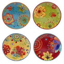 Tunisian Sunset Salad and Dessert Plate (Set of 4) by Certified International