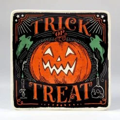 Scaredy Cat Multicolored Earthenware Dessert Plate 8.5 in. Assorted (Set of 4) by Certified International -Dinnerware Shop multicolor certified international salad plates dessert plates 37230set4 4f 1000