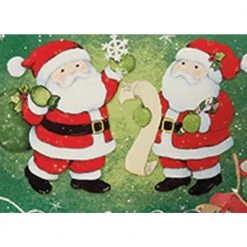 Holiday Magic Santa 6 in. Multicolored Earthenware Canape Plate (Set of 4) by Certified International -Dinnerware Shop multicolor certified international salad plates dessert plates 37303set4 4f 1000