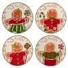 Holiday Magic Gingerbread 6 in. Multicolored Earthenware Canape Plate (Set of 4) by Certified International -Dinnerware Shop multicolor certified international salad plates dessert plates 37313set4 64 1000