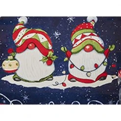 Holiday Magic Gnomes 6 in. Multicolored Earthenware Canape Plate (Set of 4) by Certified International -Dinnerware Shop multicolor certified international salad plates dessert plates 37333set4 4f 1000
