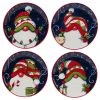 Holiday Magic Gnomes 6 in. Multicolored Earthenware Canape Plate (Set of 4) by Certified International -Dinnerware Shop multicolor certified international salad plates dessert plates 37333set4 64 1000
