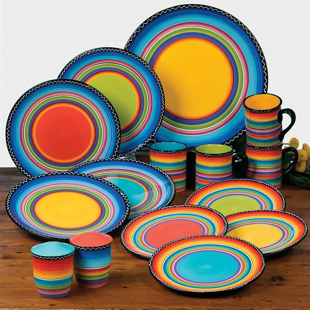 Tequila Sunrise 9 in. Multi-Colored Salad and Dessert Plate (Set of 4) by Certified International 4 Tequila Sunrise 9 in. Multi-Colored Salad and Dessert Plate (Set of 4) by Certified International - Image 2