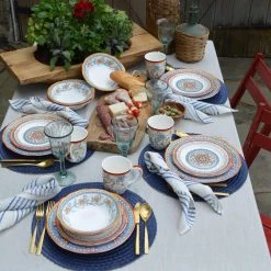 Duomo 16-Piece Patterned Multicolor/Italian Design Stoneware Dinnerware Set (Service for 4) by Euro Ceramica -Dinnerware Shop multicolor hand crafted euro ceramica dinnerware sets duo 86256 31 1000