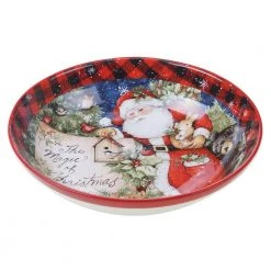 Magic of Christmas Santa 128 oz. Multicolored Earthenware Serving Bowl by Certified International