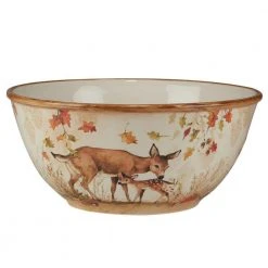 Pine Forest 152 oz. 11 in. Multicolor Eathenware Deep Bowl by Certified International