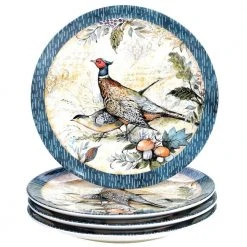 11 in. Harvest Gatherings Multicolored Earthenware Dinner Plate (Set of 4) by Certified International