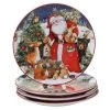 11 in. Magic of Christmas Santa Multicolored Earthenware Dinner Plate (Set of 4) by Certified International -Dinnerware Shop multicolored certified international dinner plates 28285set4 64 1000