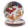 11 in. Magic of Christmas Snowman Multicolored Earthenware Dinner Plate (Set of 4) by Certified International -Dinnerware Shop multicolored certified international dinner plates 28300set4 64 1000