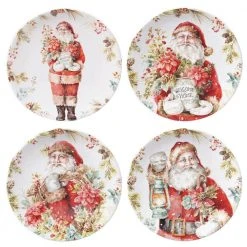 9 in. Christmas Story Multicolored Earthenware Dessert Plate (Set of 4) by Certified International