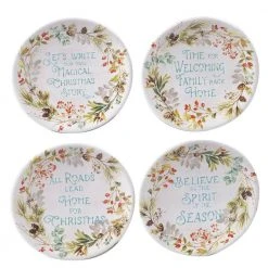 6 in. Christmas Story Multicolored Earthenware Canape Plate (Set of 4) by Certified International
