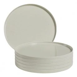 Trenblay Coupe Melamine Dinner Plates in Natural Beige (Set of 6) by Home Decorators Collection