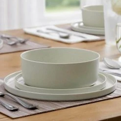 Trenblay Melamine Dinnerware Set in Natural Beige (Service For 4) by Home Decorators Collection -Dinnerware Shop natural beige home decorators collection dinnerware sets tpl1105mdsbf a0 1000