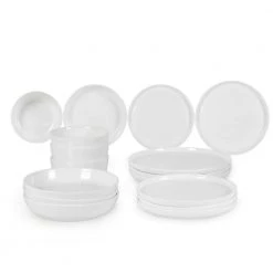 16-Piece Natural White Bone China Dinnerware Set (Set for 4) by TABLE 12 11 16-Piece Natural White Bone China Dinnerware Set (Set for 4) by TABLE 12 -Dinnerware Shop natural white table 12 dinnerware sets td16y40w 4f 1000