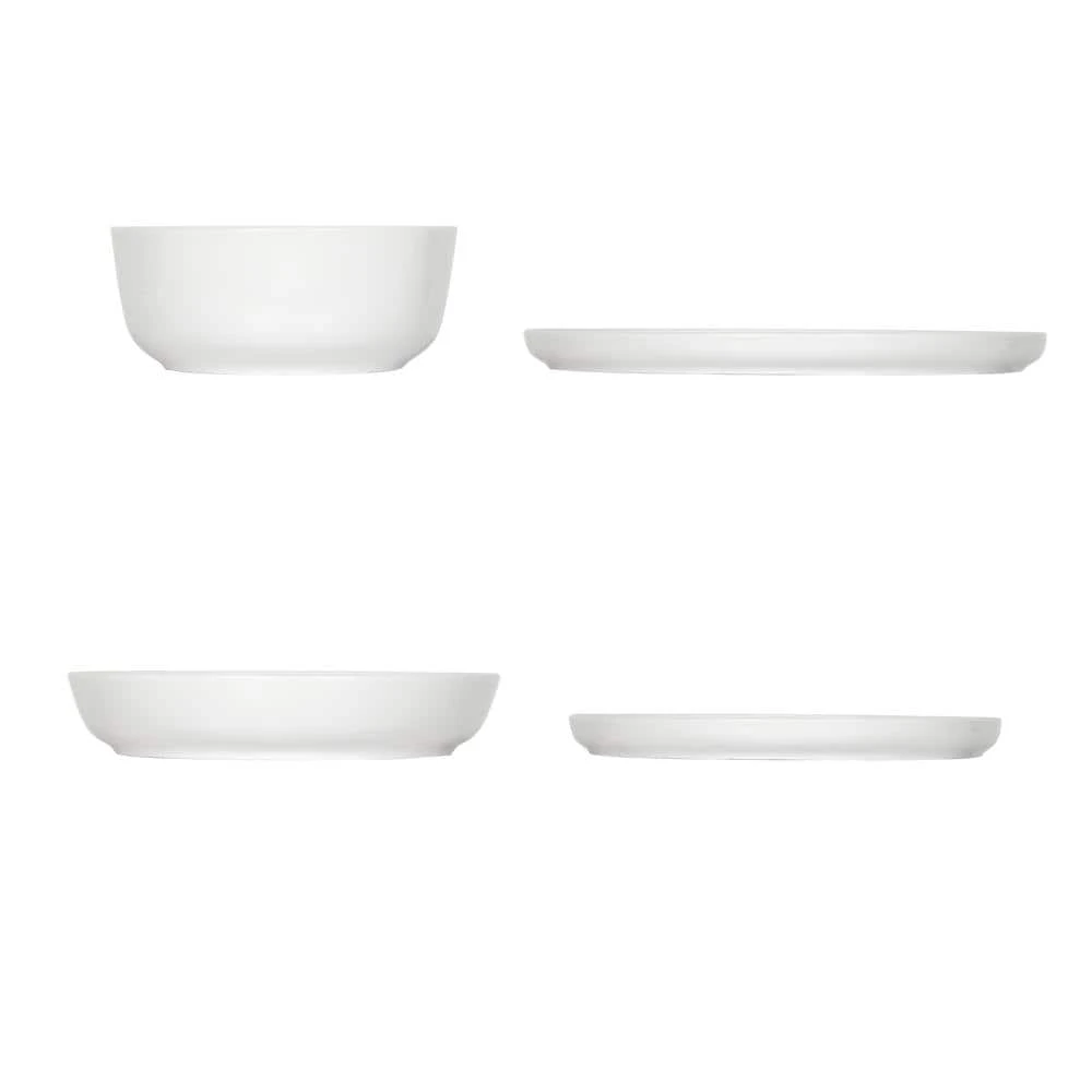 16-Piece Natural White Bone China Dinnerware Set (Set for 4) by TABLE 12 4 16-Piece Natural White Bone China Dinnerware Set (Set for 4) by TABLE 12 - Image 2