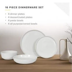 16-Piece Natural White Bone China Dinnerware Set (Set for 4) by TABLE 12 14 16-Piece Natural White Bone China Dinnerware Set (Set for 4) by TABLE 12 -Dinnerware Shop natural white table 12 dinnerware sets td16y40w fa 1000