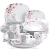 Annie 30-Piece Casual Printed White Porcelain Dinnerware Set (Service for 6) by VEWEET 1 Annie 30-Piece Casual Printed White Porcelain Dinnerware Set (Service for 6) by VEWEET -Dinnerware Shop printed white porcelain veweet dinnerware sets annie001 64 1000
