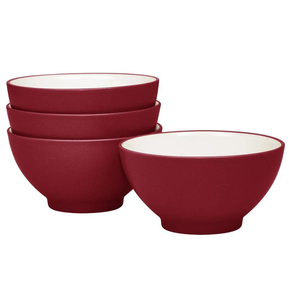 Colorwave 20 (fl.oz.) Raspberry Red Stoneware Rice Bowl 5-3/4 in. (Set of 4) by Noritake 3 Colorwave 20 (fl.oz.) Raspberry Red Stoneware Rice Bowl 5-3/4 in. (Set of 4) by Noritake