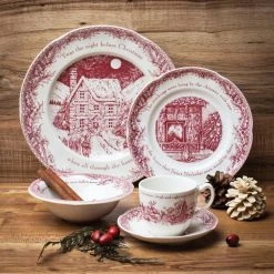 Twas The Night Stoneware Dinnerware Set (20-Piece) by Unbranded -Dinnerware Shop red and cream dinnerware sets 40034956 c3 1000