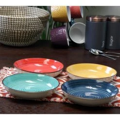 Color Speckle Assorted Color Bowls (Set of 4) by Gibson Home -Dinnerware Shop red blue yellow teal gibson home bowls 985105509m 1f 1000