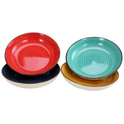Color Speckle Assorted Color Bowls (Set of 4) by Gibson Home