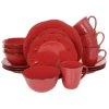 Rustic Birch 16-Piece Red Stoneware Dinnerware Set by Elama 1 Rustic Birch 16-Piece Red Stoneware Dinnerware Set by Elama -Dinnerware Shop red elama dinnerware sets 985115325m 64 1000