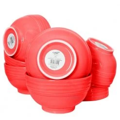 Plaza Cafe 6 in. Red Bowl Set (Set of 8) by GIBSON HOME 7 Plaza Cafe 6 in. Red Bowl Set (Set of 8) by GIBSON HOME -Dinnerware Shop red gibson home bowls 985105024m c3 1000