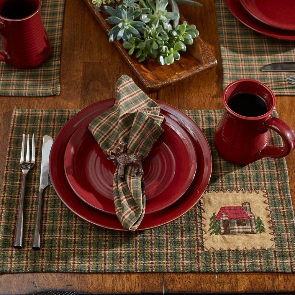 Aspen Red Dinner Plate (Set of 4) by Park Designs 6 Aspen Red Dinner Plate (Set of 4) by Park Designs - Image 4