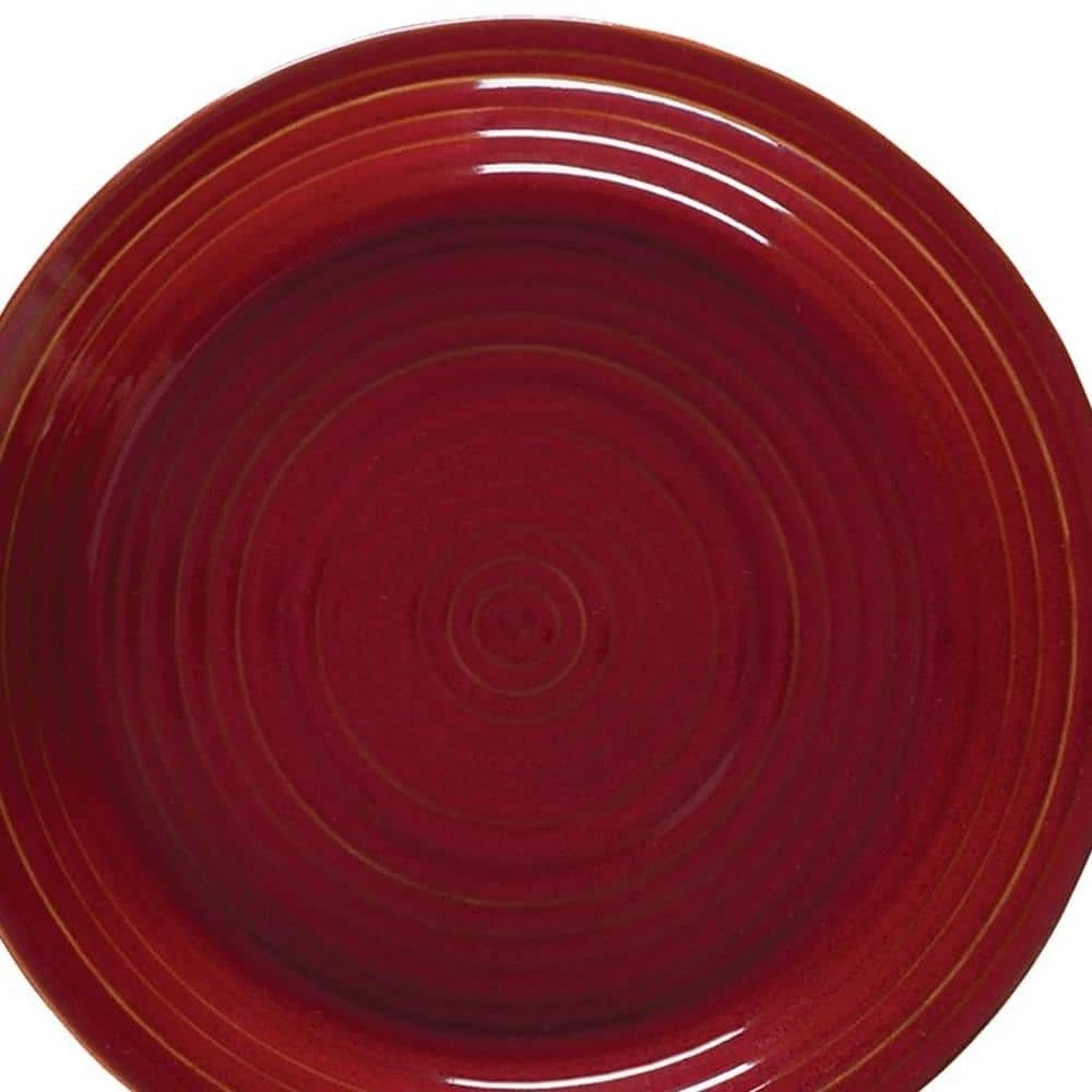 Aspen Red Dinner Plate (Set of 4) by Park Designs 4 Aspen Red Dinner Plate (Set of 4) by Park Designs - Image 2