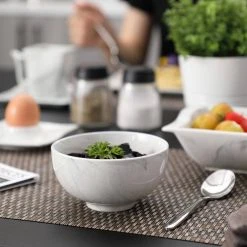 15 fl.oz. Marble Gray Porcelain Cereal Bowl (Set of 8) by MALACASA -Dinnerware Shop regular grey 003 malacasa bowls regular grey 003 c3 1000