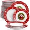 Santaclaus 36-Piece White and Red Porcelain Christmas Dinnerware Set (Service for 12) by VEWEET 2 Santaclaus 36-Piece White and Red Porcelain Christmas Dinnerware Set (Service for 12) by VEWEET -Dinnerware Shop santaclaus veweet dinnerware sets santaclaus 18 2 64 1000